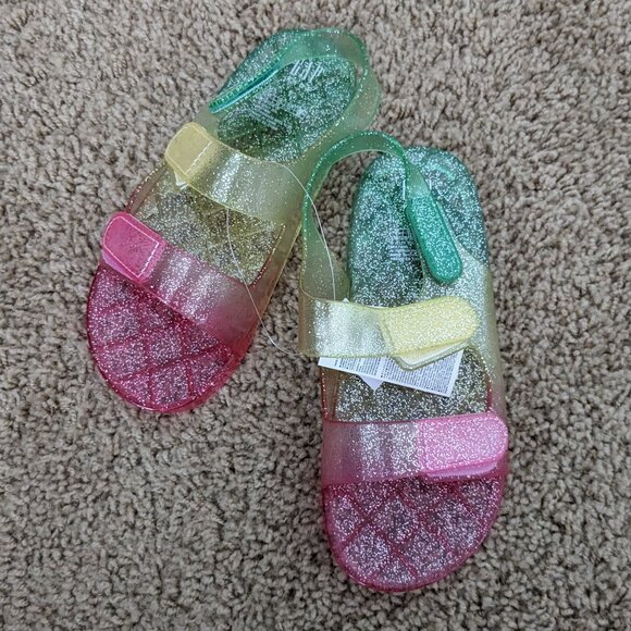 Gap Kids - Rainbow Sparkle Jelly Sandals - Size 1 (NWT) - Picture 4 of 6